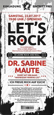 Plakat Let's Rock Dr. Sabine Maute